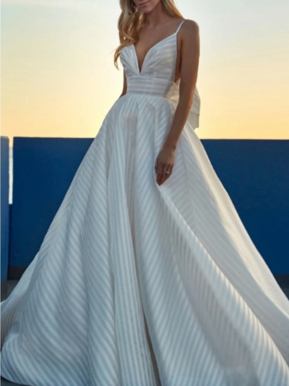 Madison James Gemma. Size 12 NWT stripped wedding dress